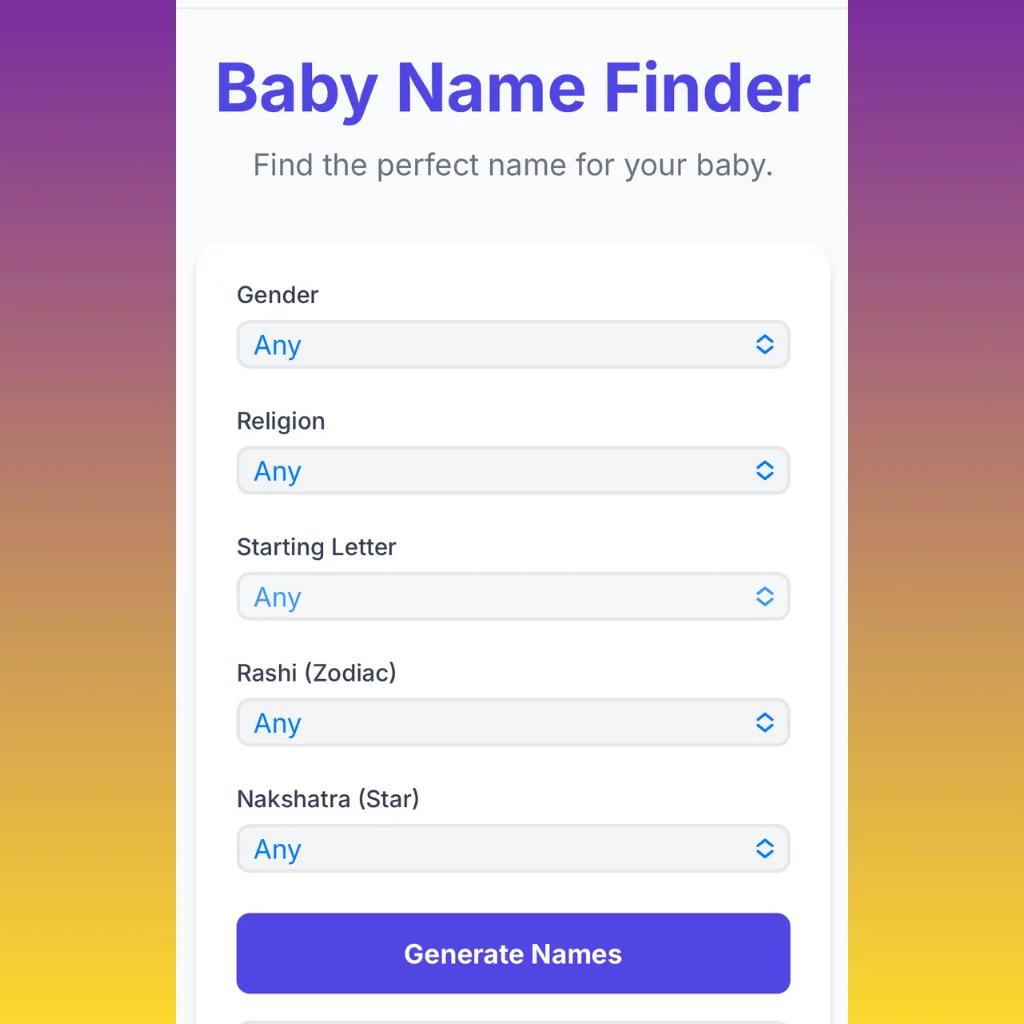 Baby Name Finder