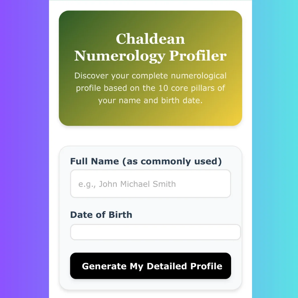 Chaldean Name Numerology Calculator