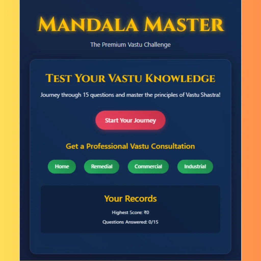 Vastu Quiz Game