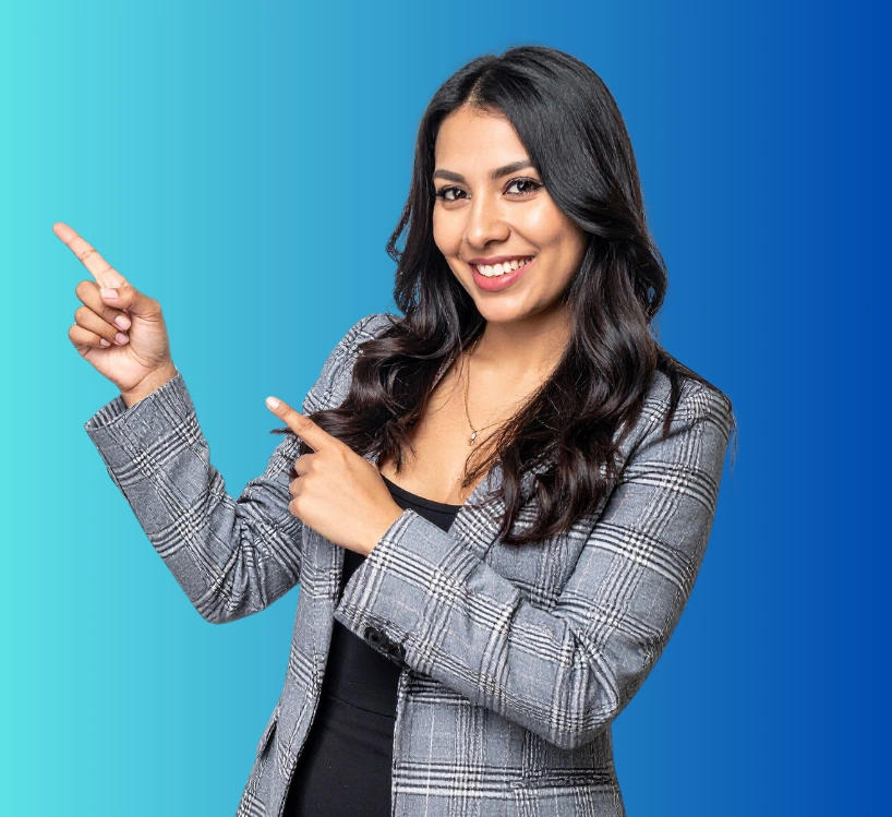 Professional woman pointing to the benefits of hiring an expert Vastu consultant for your home or office.